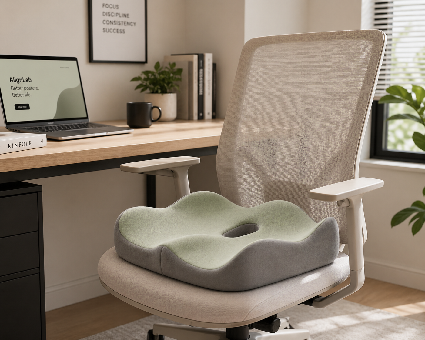 Memory Foam Seat Cushion for All-Day Comfort