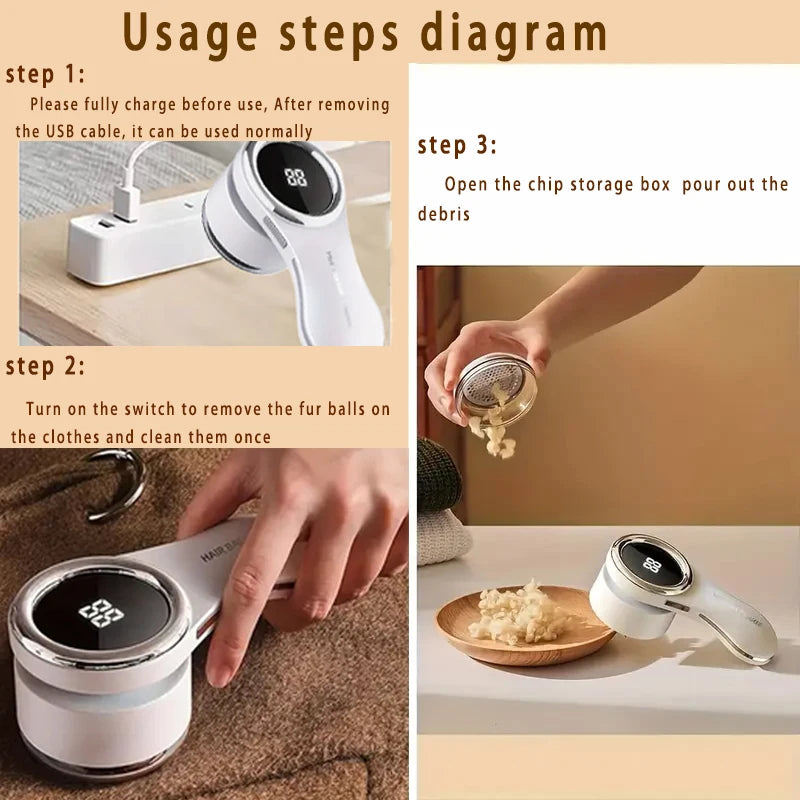 FluffFix Portable Fabric Shaver Pro